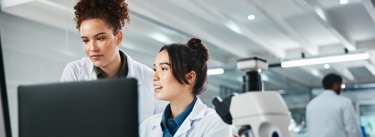 A group of people working in a medical environment