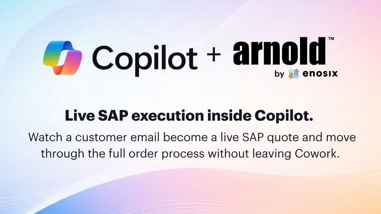arnold™ AI by enosix + Microsoft Copilot Cowork Customer Email to Quote Demo